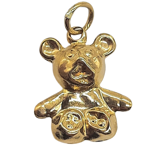 9ct Yellow Gold Teddy Bear Pendant