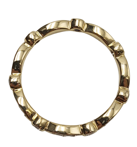 Ladies 18ct Yellow Gold Eternity Diamond Ring TDW 0.28cts