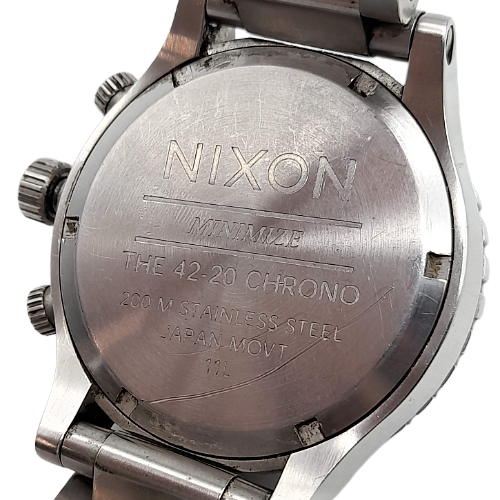 Nixon Men's Simplify 51-30 Chrono Stainless Steel/Crystal Water-Resistant Silver/Black Watch A083-000-00