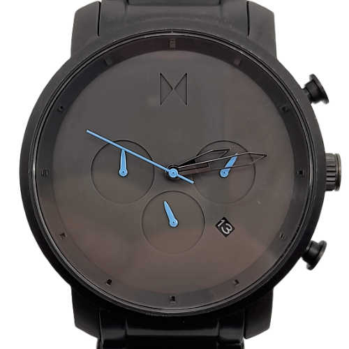 MVMT Gunmetal Men's Chronograph Date Black Stainless Steel Aviator Watch DMC01GU