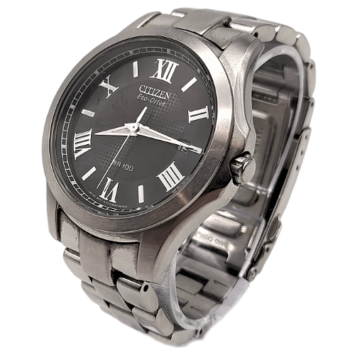 Citizen Eco-Drive Water-Resistant Stainless Steel Analogue Date Watch