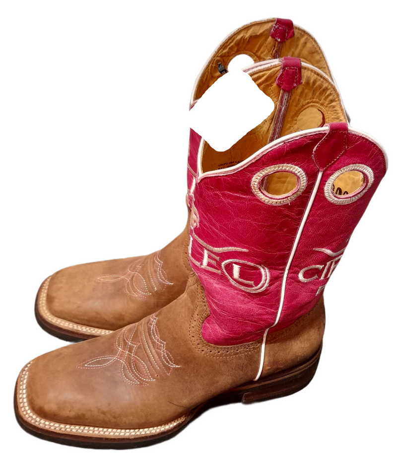 Circle Boots Desert Rose Woman's Western Square Toe Boots 6.5 US