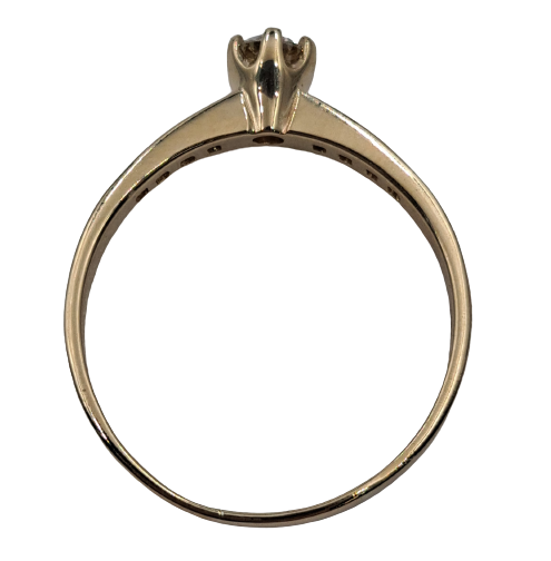 Ladies 9ct Yellow Gold Diamond Engagement Ring TDW 0.46
