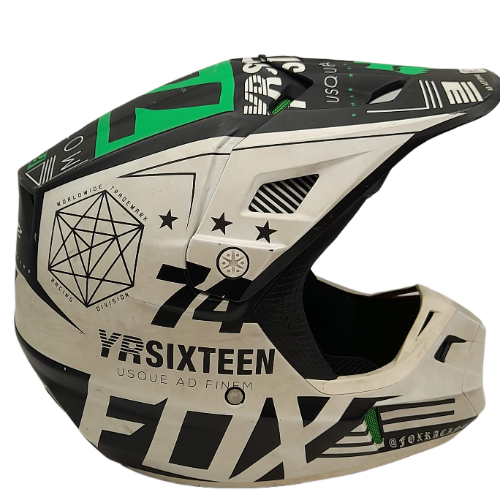 FOX Motorcycle Helmet YR Sixteen 74 Moto X Usque Ad Finem V2 Size S