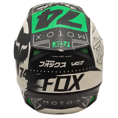FOX Motorcycle Helmet YR Sixteen 74 Moto X Usque Ad Finem V2 Size S