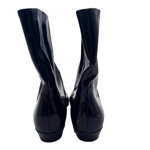 Miu Miu Logo Patch Boots Black Size 41