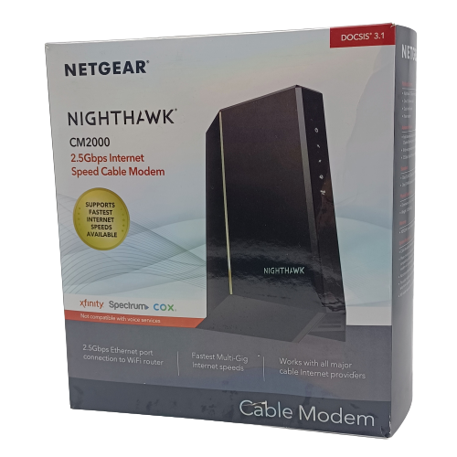 NETGEAR Nighthawk 2.5Gbps Internet Speed Cable Modem Model - CM2000 *Does Not Include cables