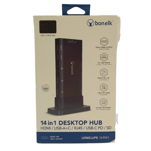 Bonelk Long-Life 9 in 1 USB-C Multiport Desktop Hub