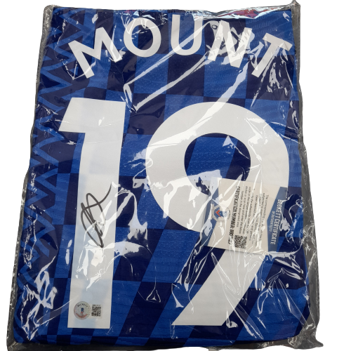 Becketts Jersey Mason Mount 19 Signed and Authenticated