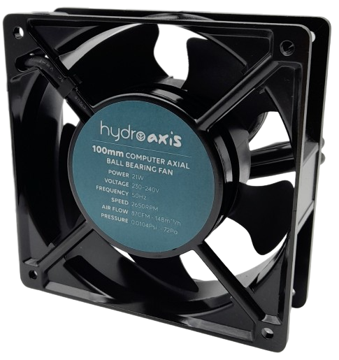 Hydro Axis 100mm Computer Axial Ball Bearing Fan *New In Box