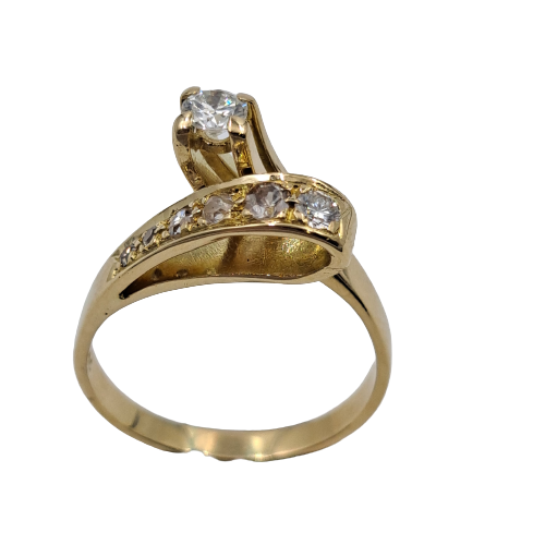 Ladies 18ct Yellow Gold Diamond Ring