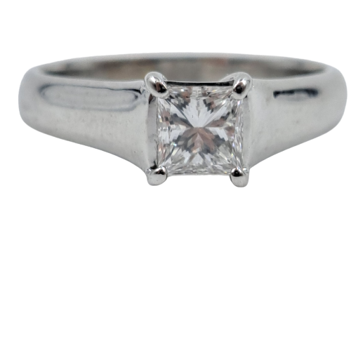 Ladies 18ct White Gold Solitaire Diamond Ring
