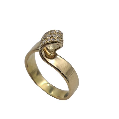 Ladies 18ct Yellow Gold Cubic Zirconia Ring