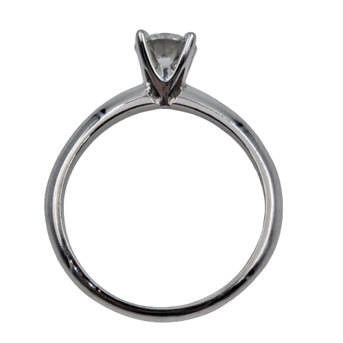 Ladies 18ct White Gold Solitaire Diamond Ring