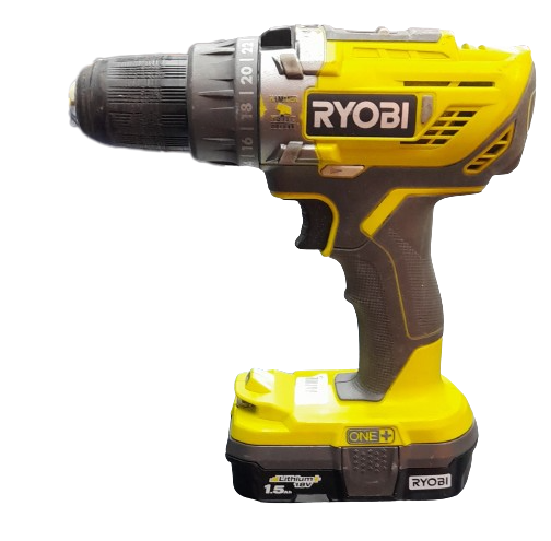 Ryobi One+ R18PD3 Hammer Drill with Ryobi 1.5Ah Battery