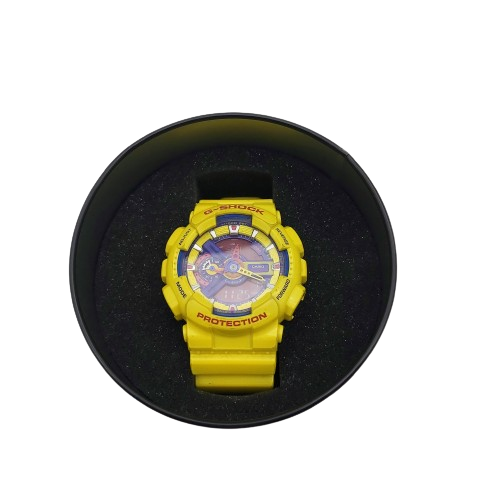 G-Shock Hyper Colors GA-110A Yellow/Red Watch With Tin & Manual - Limited Edition