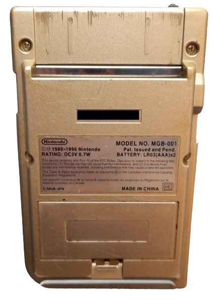 Nintendo MGB-001 Gameboy Pocket Metallic Gold