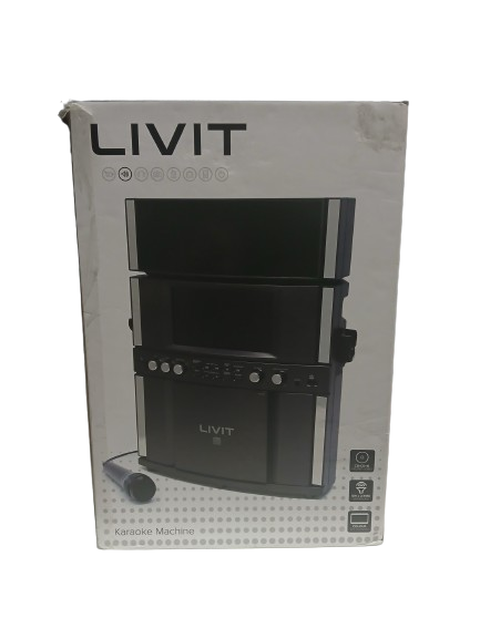 Livit Karaoke Machine - LVEPK004 Includes Microphone, AV Cables, Power Supply