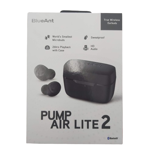 Blueant Pump Air Lite 2 TWS In-Ear Headphones Slate Black In Box