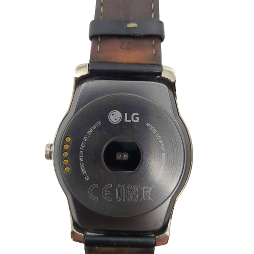 Mens LG Smart Watch Brown Leather Band LG-W150 with Charger Pad