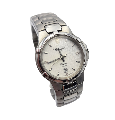 Classique Elegance Ladies Silver Analogue Watch - White Dial WIth H-Link Bracelet