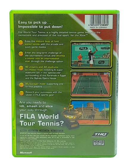 Tennis - Fila World Tour - Xbox Original