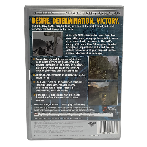 Socom U.S. Navy Seals - PS2 Net Play + Platinum
