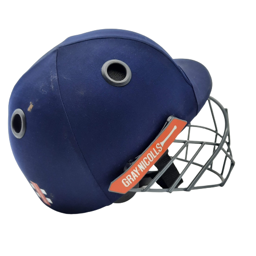 Gray Nicolls Cricket Helmet Blue - with Chin Strap