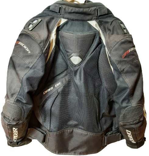Dri Rider Motorbike Jacket Black and Grey Mens Size S