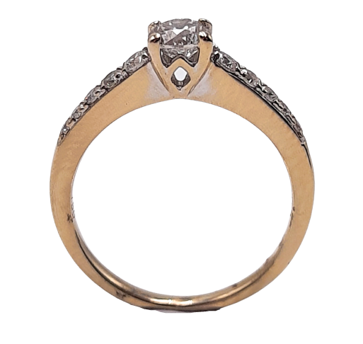 18ct White Gold Round Brilliant Cut Diamond Engagement Ring