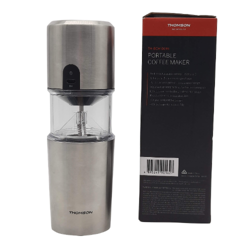 Thomson Portable Coffee Maker TM-BCM-DL911 - Silver In Box+ No Usb Cord