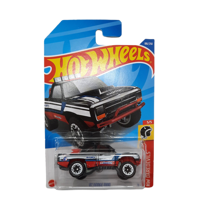 Hot Wheels HW Daredevils '87 Dodge D100 Black/White/Blue/Red