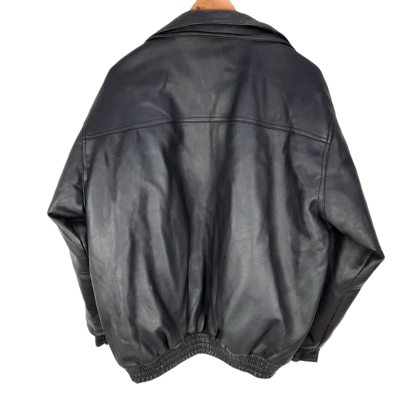 Saxon Faux Leather Jacket - Size Large