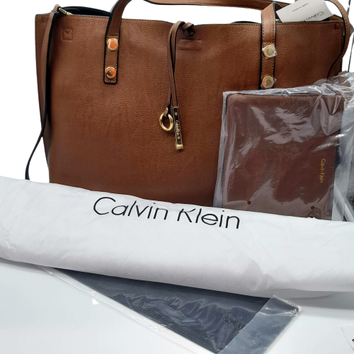 Calvin Klein Bag Reversible Brown And Black Model - H5DAZSCM With Dust Bag