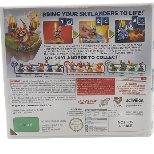 Skylanders Spyros Adventures Nintendo 3DS