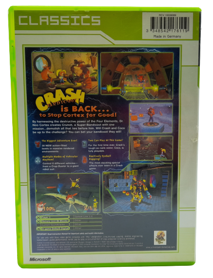 Crash Bandicoot: The Wrath of Cortex Xbox Classics  - Xbox Original