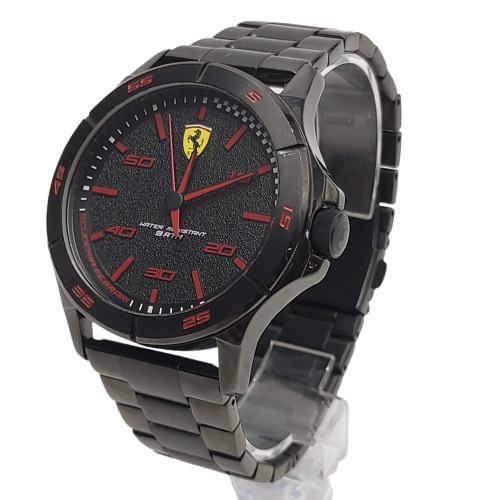 Men's Ferrari Round Black Face Analogue Watch