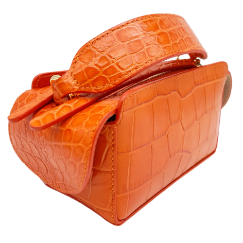 Wandler Yara Orange Mini Box Handbag With Removable Chain