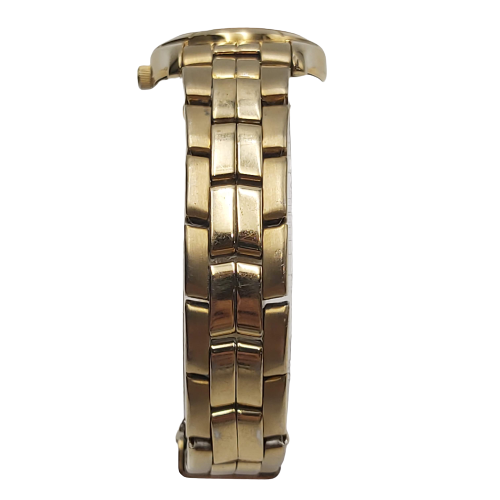 Ladies Citizen Round White Face Gold Metal Band Analogue Watch