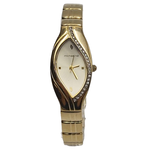 Michael Hill Gold Face Gold Metal Band Analogue Watch