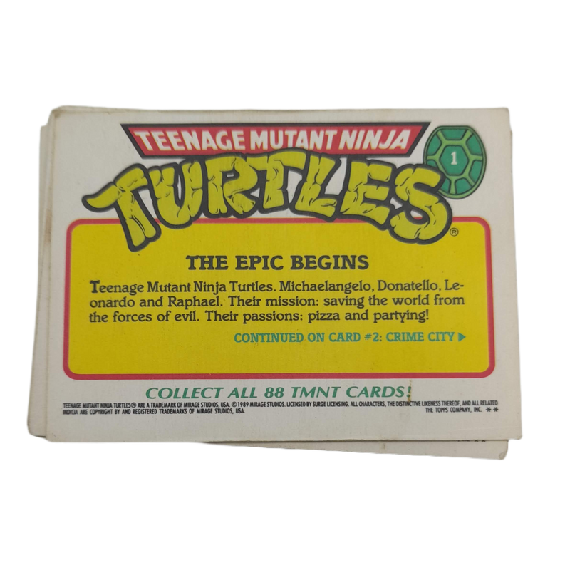 Teenage Mutant Ninja Turtles 87 Of 88 Set Topps Trading Cards 1989 - Missing Card 42