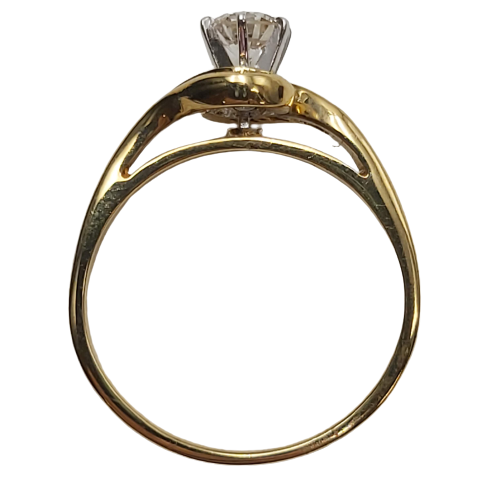 Ladies 18ct Yellow Gold Diamond Vintage Ring
